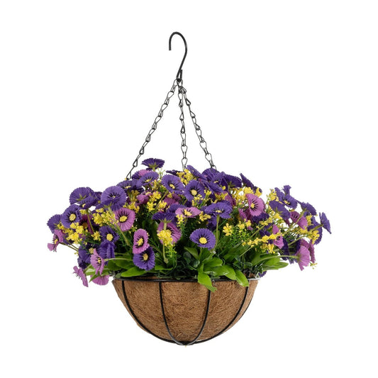 GERBERA HANGING PLANT 20637 Τεχνητό Κρεμαστό Διακοσμητικό Φυτό Ζέρμπερας Μ40 x Π40 x Y46