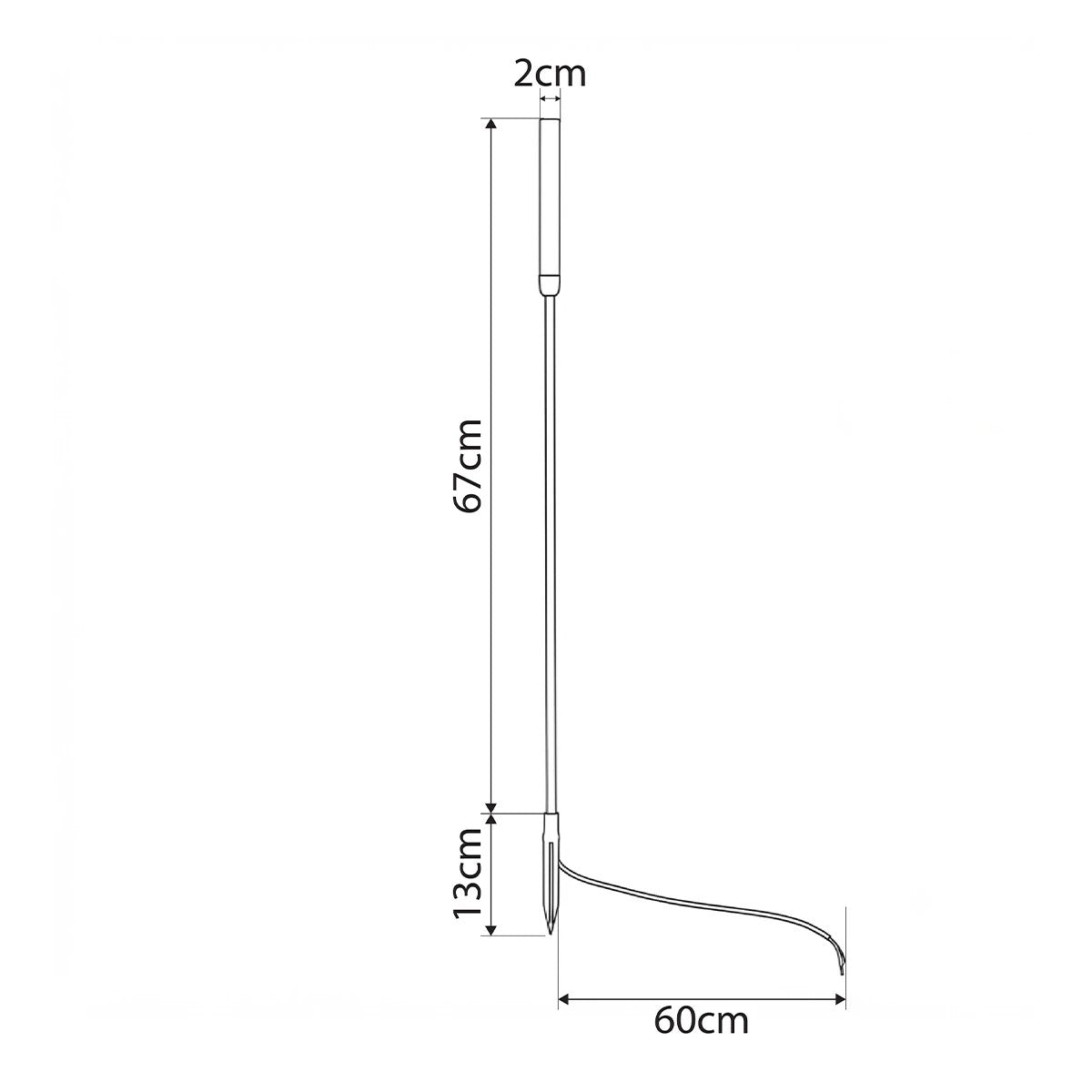 REED GLB-103-0007 Garden Spike Light LED 2W 180lm 360° DC 24V Waterproof IP65 Warm White 2700K - Sanan SMD Chip - Matte Black - L2 x W2 x H80