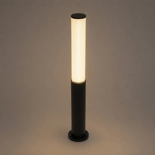 CYLIS GLB-103-0014 Φωτιστικό Κολωνάκι Κήπου LED 15W 1350lm 360° AC 220-240V Αδιάβροχο IP65 Θερμό Λευκό 2700K - Sanan SMD Chip - Μαύρο Ματ - Μ13 x Π13 x Υ80