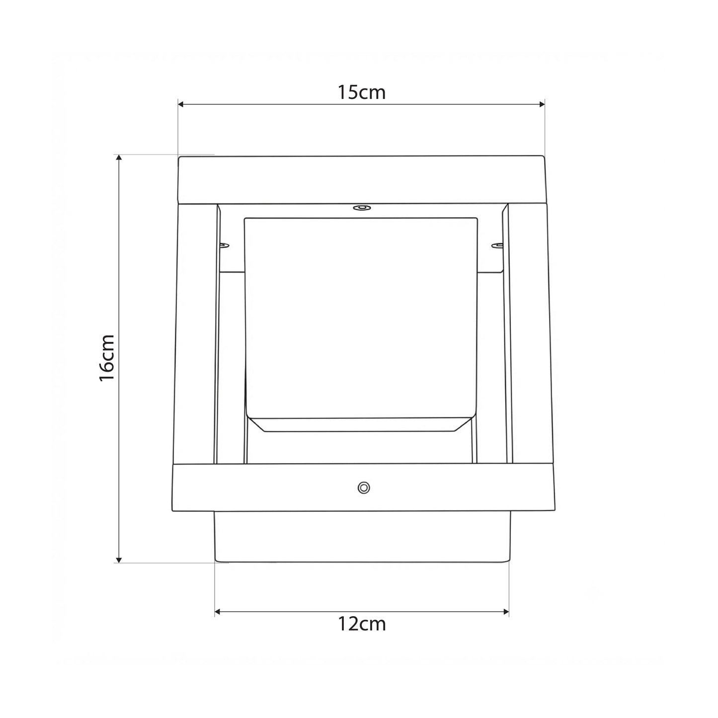 PRISM GLB-103-0017 LED Garden Bollard Light 10W 900lm 90° AC 220-240V Waterproof IP65 Warm White 2700K - Sanan SMD Chip - Matte Black - L15 x W15 x H16