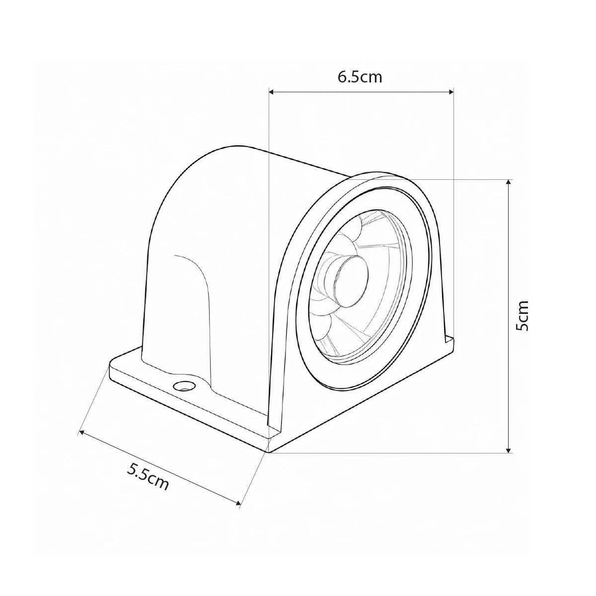FLOODORA GLB-103-0030 Προβολέας Σποτ Wall Washer LED 3W 270lm 5° AC 220-240V Αδιάβροχο IP65 Θερμό Λευκό 2700K - Sanan SMD Chip - Γκρι Ανθρακί Ματ - Μ6.5 x Π5.5 x Υ5