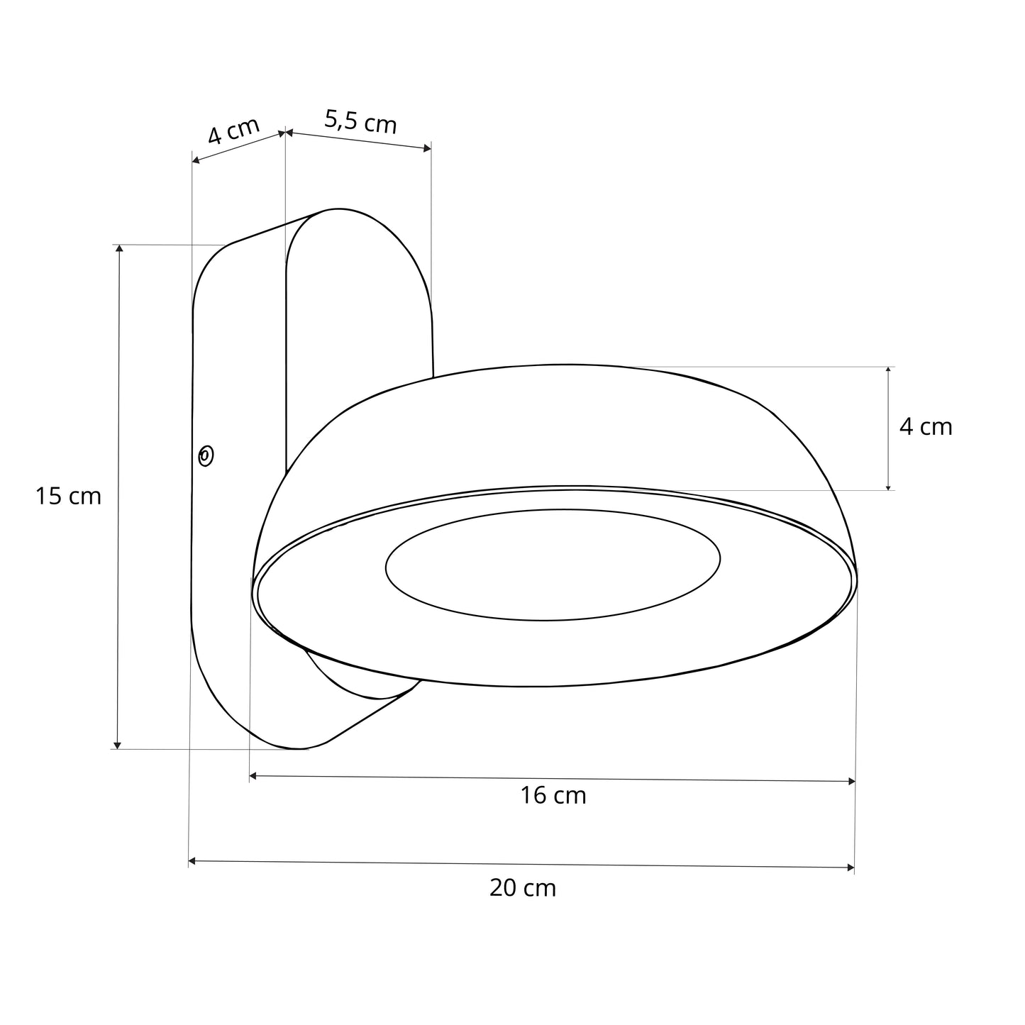 LINEART GLB-103-0037 LED Wall Light / Sconce 12W 1080lm 120° AC 220-240V Waterproof IP65 Warm White 2700K - Sanan SMD Chip - Matte Black - L16 x W20 x H15