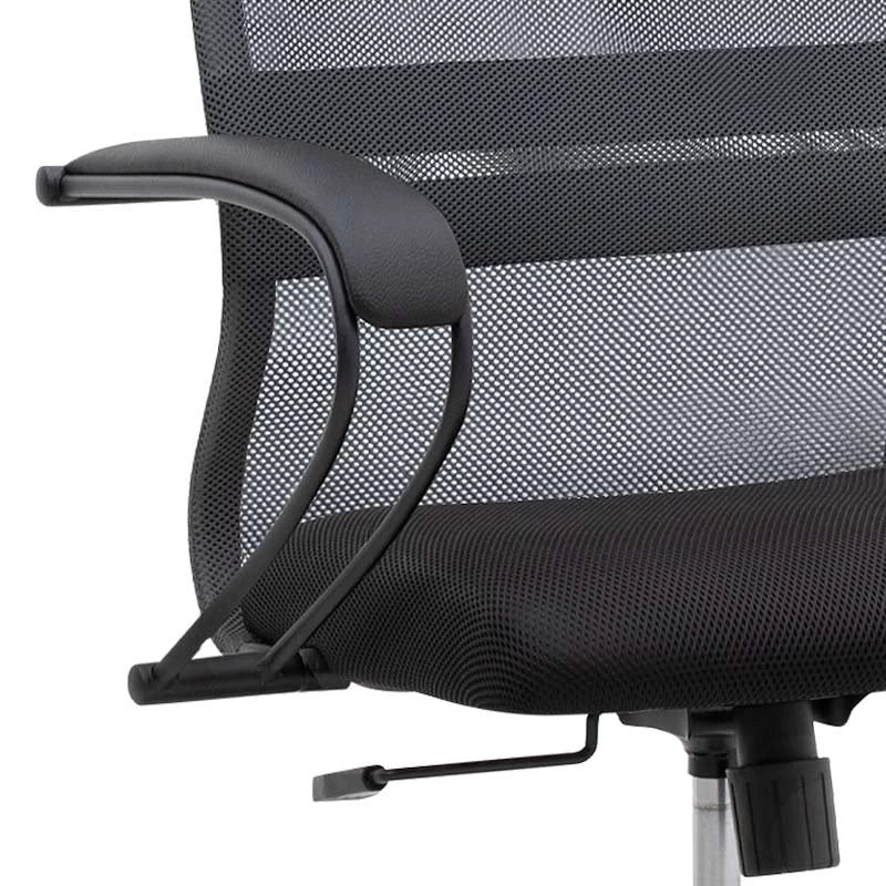 Καρέκλα Γραφείου Prince Με Ύφασμα Mesh Χρώμα Γκρι - Μαύρο 66,5X70X123/133