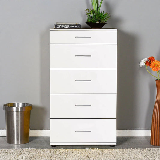 Συρταριέρα Μελαμίνης Trendline με σε Χρώμα Λευκό 60x44x108