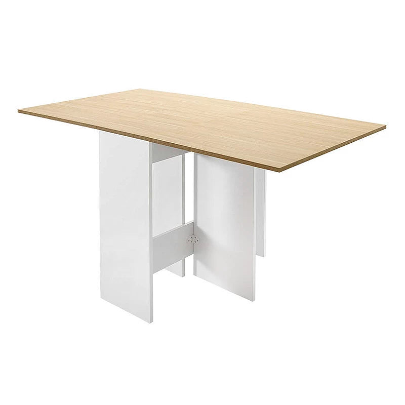 Τραπέζι Μελαμίνης Pepe Επεκτεινόμενο Χρώμα Λευκό - Oak 28(56+56)X77X75