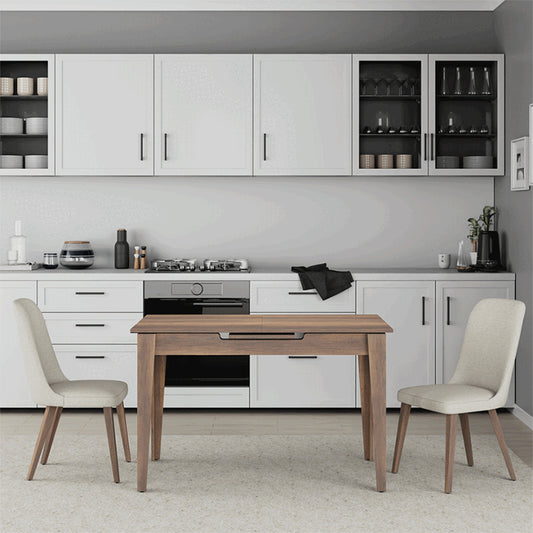 Τραπέζι Trendline Επεκτεινόμενο Χρώμα Καρυδί 120/150x70x75