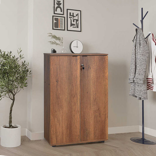 Ντουλάπι Γραφείου Rio με Κλειδαριά Χρώμα Καρυδί 72x34x109