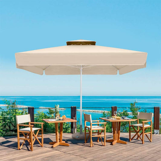 Ομπρέλα Επαγγελματική Juno Τηλεσκοπική Αλουμινίου Χρώμα Εκρού 3x3m