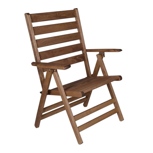 Καρέκλα Πτυσσόμενη Klara Από Ξύλο Οξιάς Σε Χρώμα Καρυδί Εμποτισμού 63X60X100