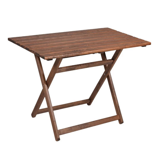 Τραπέζι Πτυσσόμενο Klara Από Ξύλο Οξιάς Σε Χρώμα Καρυδί Εμποτισμού 80X60X72
