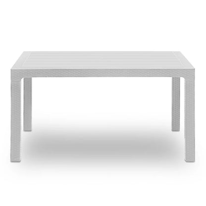 Τραπέζι Κήπου Arizona Από PP Χρώμα Λευκό 140X80X75