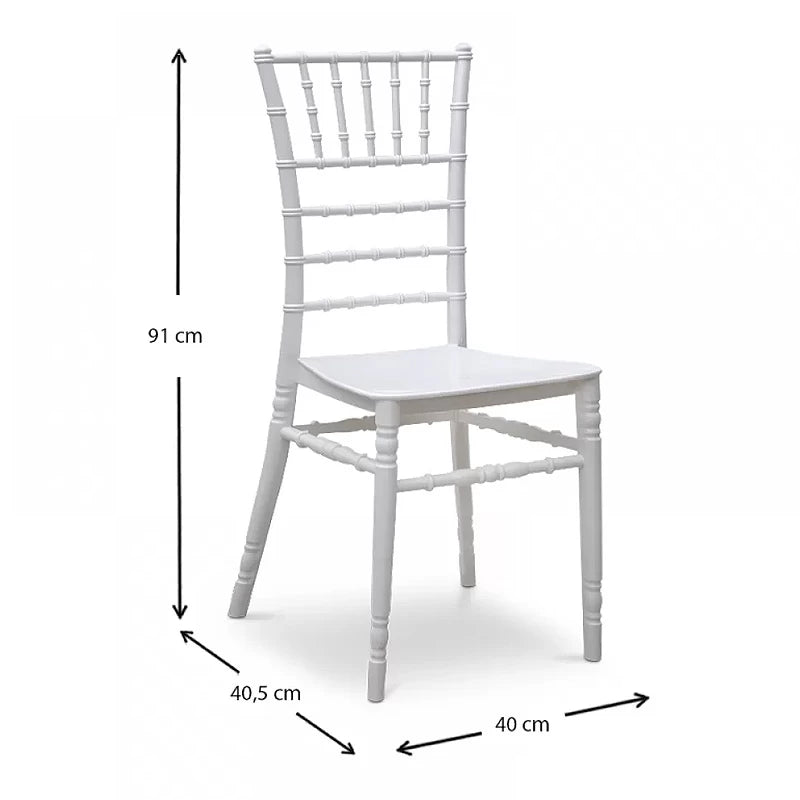 Καρέκλα Catering Tiffany Πολυπροπυλενίου Χρώμα Λευκό 40X40,5X91