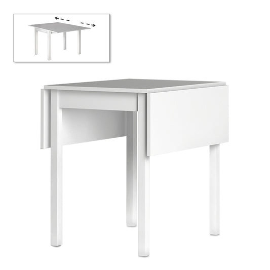 Τραπέζι Katlanir Επεκτεινόμενο Μεταλλικό - Μελαμίνης Χρώμα Λευκό 59X78X75 - 117X78X75
