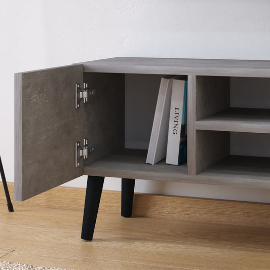 Έπιπλο Τηλεόρασης Porto Χρώμα Γκρι Ρετρό 90x32x42