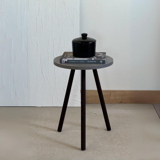 Βοηθητικό Τραπεζάκι Roma Χρώμα Γκρι Ρετρό 33,5x33,5x46