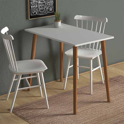 Τραπέζι Fiona Από Μελαμίνη Χρώμα Λευκό 90X55X75