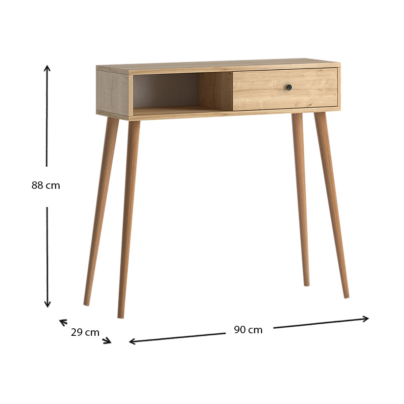 Κονσόλα Μελαμίνης Napoli Χρώμα Oak 90x29x88