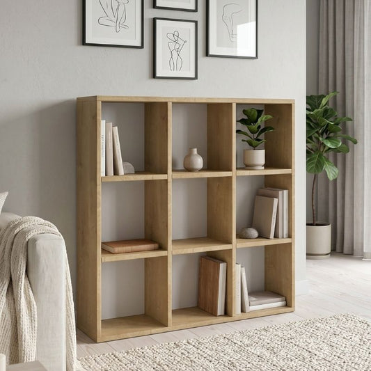 Βιβλιοθήκη Cube Χρώμα Sapphire Oak 90x30x90