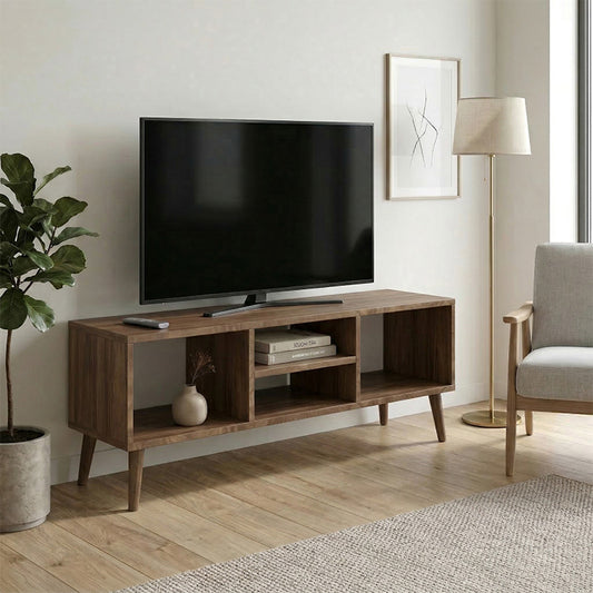 Έπιπλο Τηλεόρασης Loren Χρώμα Καρυδί 120x30x40
