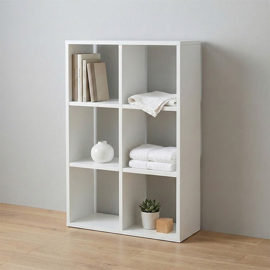 Βιβλιοθήκη Cube Χρώμα Λευκό 60x20x90
