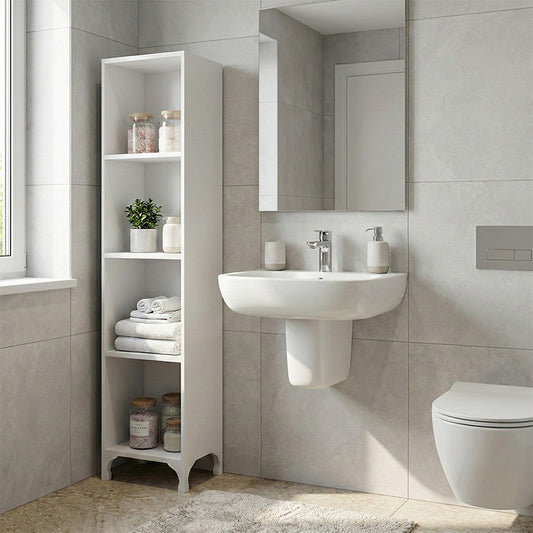 Βιβλιοθήκη - Ραφιέρα Clare Χρώμα Λευκό 30x20x148