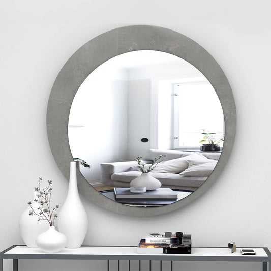 Καθρέφτης Τοίχου Moon Χρώμα Γκρι 88x88x2,2