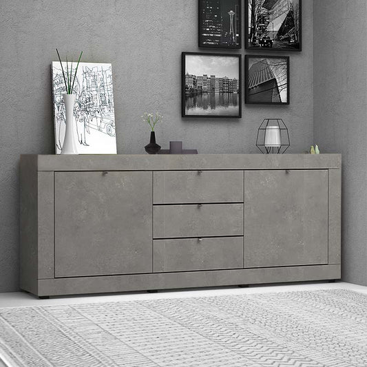 Μπουφές Μελαμίνης Ocean Χρώμα Γκρι Σκυροδέματος 210x45x86