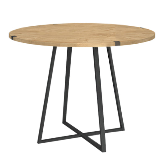 Τραπέζι Rubes Μεταλλικό - Μελαμίνης Χρώμα Sonoma - Ανθρακί 100X100X78