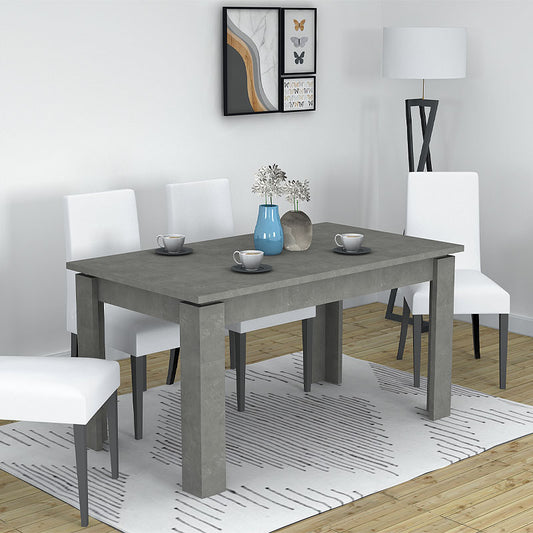 Τραπέζι Denzel Μελαμίνης Χρώμα Γκρι Σκυροδέματος 120x80x76