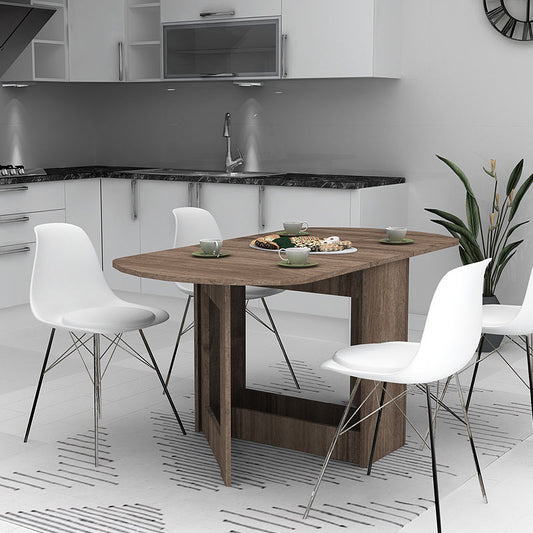 Τραπέζι Μελαμίνης Winslet Επεκτεινόμενο Χρώμα Καρυδί 34(63+63)X80x76