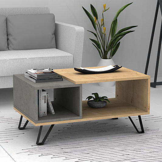 Τραπεζάκι Σαλονιού Don Μελαμίνης Χρώμα Sonoma - Γκρι Σκυροδέματος 90x55x44