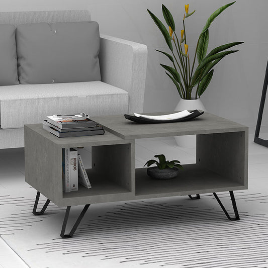 Τραπεζάκι Σαλονιού Don Μελαμίνης Χρώμα Γκρι Σκυροδέματος 90x55x44