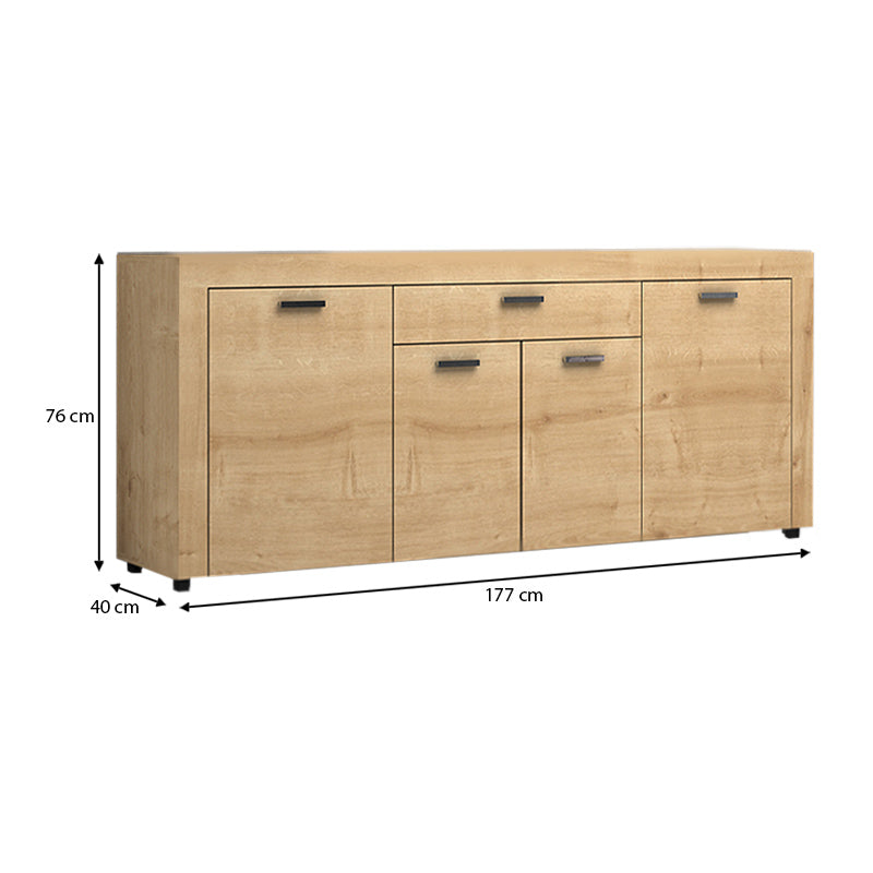 Μπουφές Μελαμίνης Joseph Χρώμα Sonoma 177x40x76