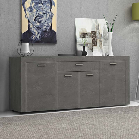 Μπουφές Μελαμίνης Joseph Χρώμα Γκρι Σκυροδέματος 177x40x76