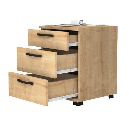 Κομοδίνο - Συρταριέρα Γραφείου Roco Χρώμα Φυσικό Οξιάς 40x39x57