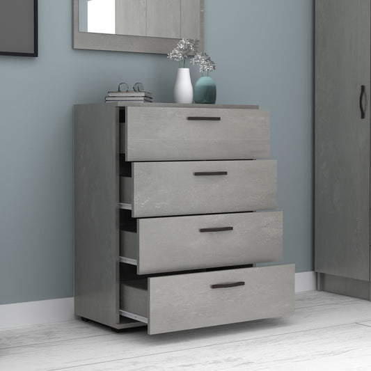 Συρταριέρα Velika Χρώμα Γκρι Σκυροδέματος 73x44x96