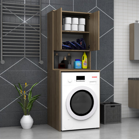 Έπιπλο Πλυντηρίου Cozen Χρώμα Καρυδί 65x60x178