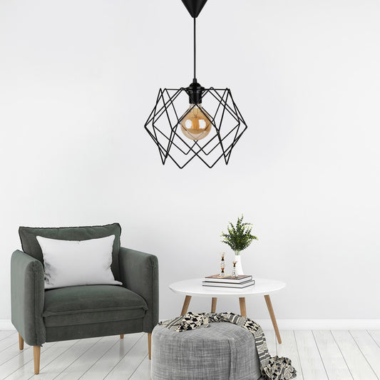 Φωτιστικό Οροφής Pyant Μεταλλικό Μονόφωτο Χρώμα Μαύρο 23x17x70