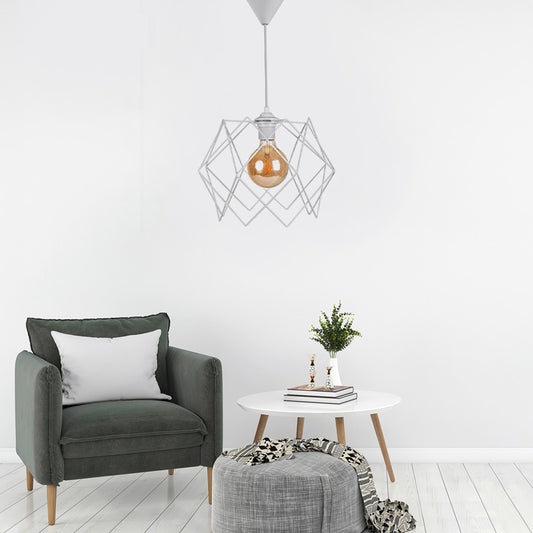 Φωτιστικό Οροφής Pyant Μεταλλικό Μονόφωτο Χρώμα Λευκό 23x17x70