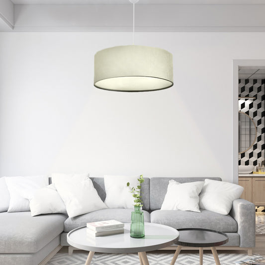 Φωτιστικό Οροφής Monahan Υφασμάτινο Μονόφωτο Χρώμα Εκρού 38x20x70