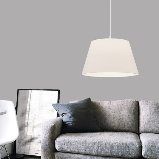 Φωτιστικό Οροφής Elanor Υφασμάτινο Μονόφωτο Χρώμα Λευκό 37x21x70