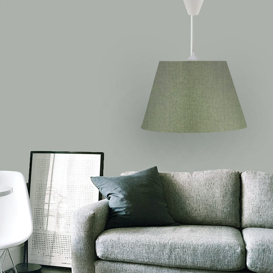 Φωτιστικό Οροφής Elanor Υφασμάτινο Μονόφωτο Χρώμα Κυπαρισσί 37x21x70