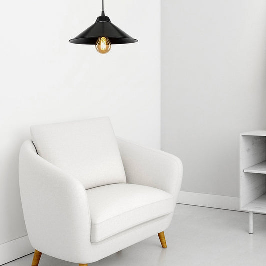 Φωτιστικό Οροφής Felicity E27 Πλαστικό Μονόφωτο Χρώμα Μαύρο 24x24x70