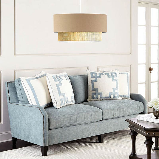 Φωτιστικό Οροφής Lucifer E27 Υφασμάτινο Μονόφωτο Χρώμα Μπεζ 30x15x70