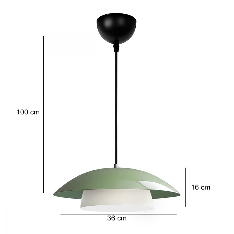 Φωτιστικό Οροφής Eliora E27 Μεταλλικό Μονόφωτο Χρώμα Μέντα Ø36x100