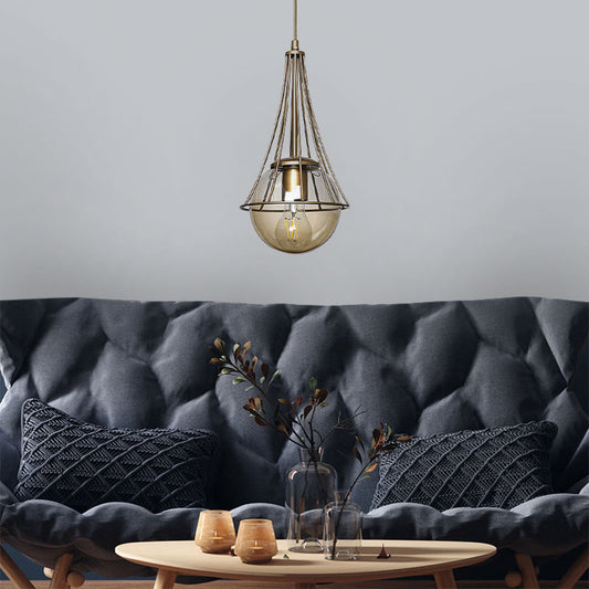 Φωτιστικό Οροφής Chavi E27 Μεταλλικό Μονόφωτο Χρώμα Χρυσό 18x18x75