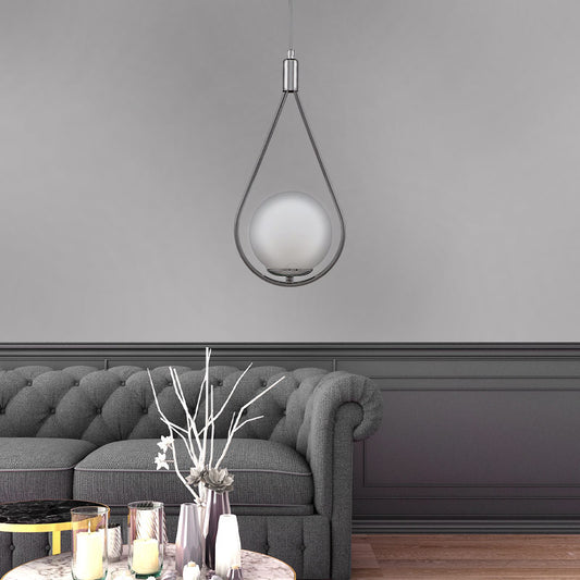 Φωτιστικό Οροφής Shemesh E27 Μεταλλικό Μονόφωτο Χρώμα Ασημί 20x20x85