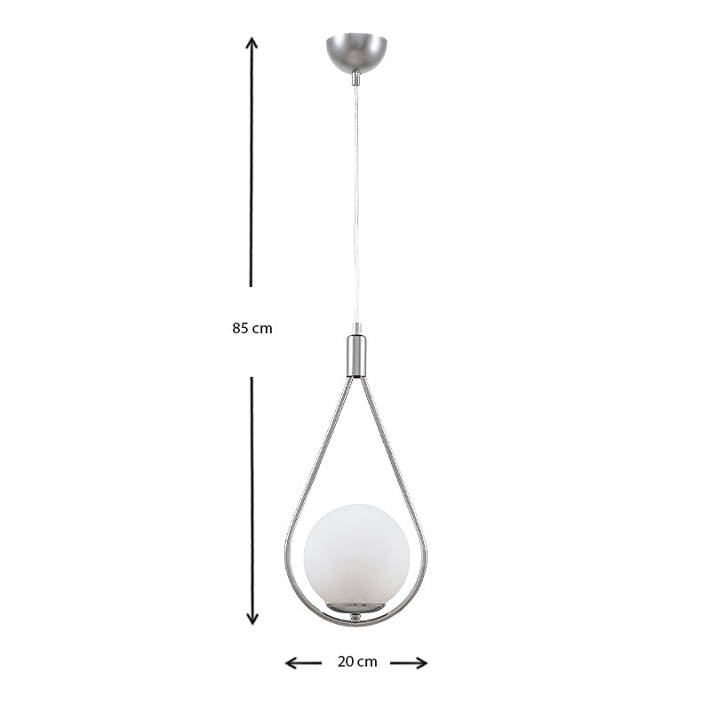 Φωτιστικό Οροφής Shemesh E27 Μεταλλικό Μονόφωτο Χρώμα Ασημί 20x20x85