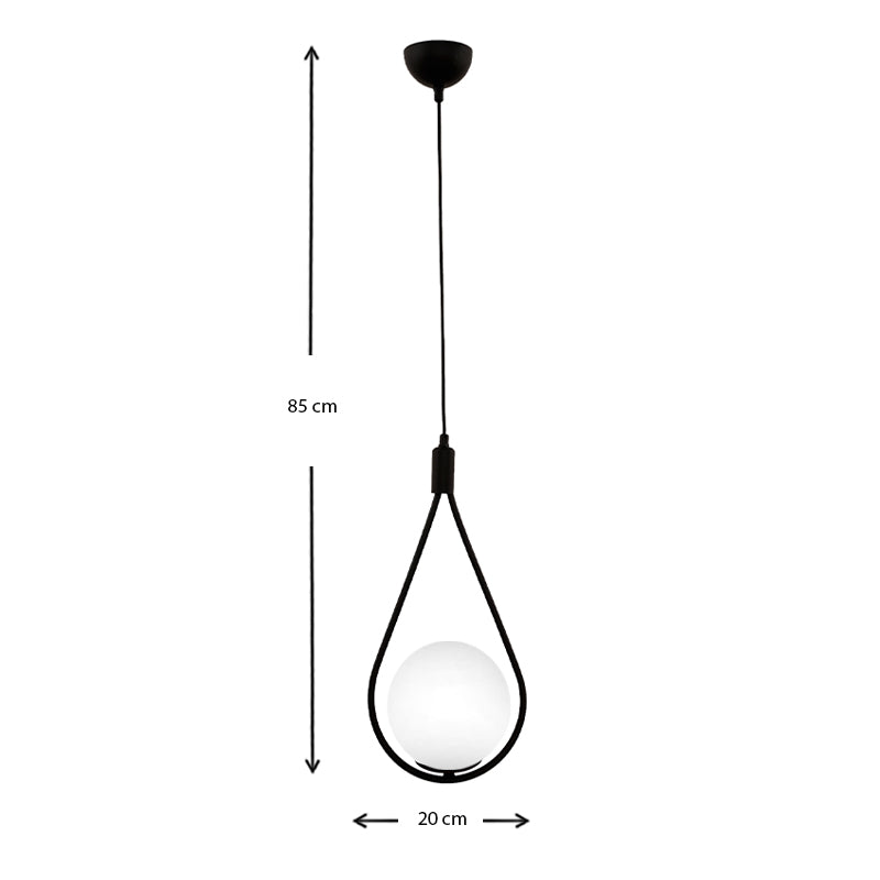 Φωτιστικό Οροφής Shemesh E27 Μεταλλικό Μονόφωτο Χρώμα Μαύρο 20x20x85