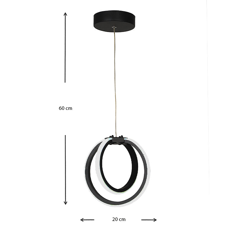 Φωτιστικό Οροφής LED Jupiter Μεταλλικό Μονόφωτο Χρώμα Μαύρο 19x16x60